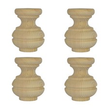 Pack of 4 Tall Wooden Pine