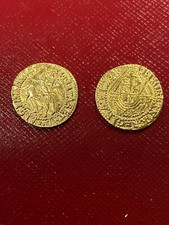 ELIZABETH I QUARTER ANGEL 1578-79 ' Gold Plated ' MODERN MUSEUM SPECIMEN COIN