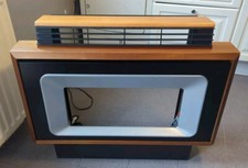 Vintage Glow Worm Futura Gas Fire. 1980s. Teak, Black, Silver. ***New in Box***