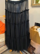 Vintage Gothic Regency Beautiful Lace Layered Underskirt Elasticated Waist Large