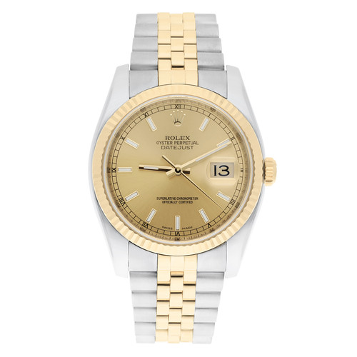 Rolex datejust gold and - rolex,