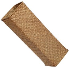 Rustic Flower Vase Tall Wicker Storage Basket Decor Retro Rattan