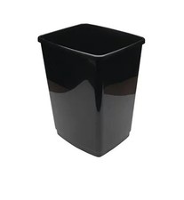 50L Waste Bin Plastic Black
