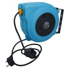 Retractable Automatic Wall Mounted Electrical Extension Lead Cable 15m UK Plug