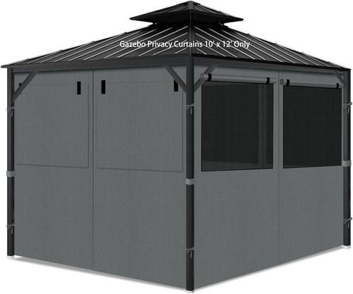 Gazebo privacy curtains x - curtains, 10'