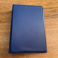 FILOFAX BUCKINGHAM RARE VINTAGE 2VR 7/8 BLUE RIBBED VINYL COLLECTORS ITEM