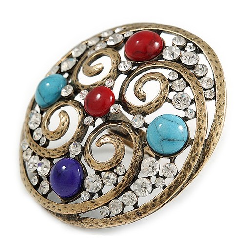 Oversized crystal acrylic bead - crystal,