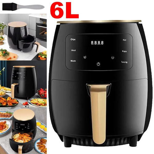 Lcd digital air fryer - 6l,