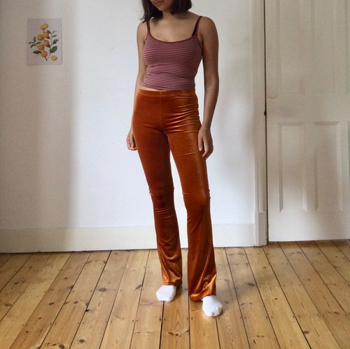 Bnwt topshop orange velvet - orange,