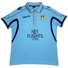 Leeds United Sky Blue Polo Shirt (2012-13) | Extra Large
