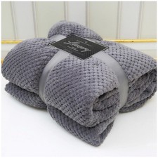 Luxury Popcorn Throw Single Double King Size Cuddly Cosy Warm Blanket Sofa Bed