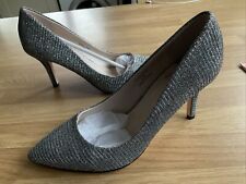 Faith Silver Glitter Sparkling High Heel Party “Chariot Bling” Shoes UK 7 EU 40