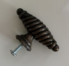 Twister Cupboard Door/Wardrobe Door/Drawer T Knob - Antique Pewter Finish