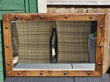 Large Wood Framed Mirror Decorative