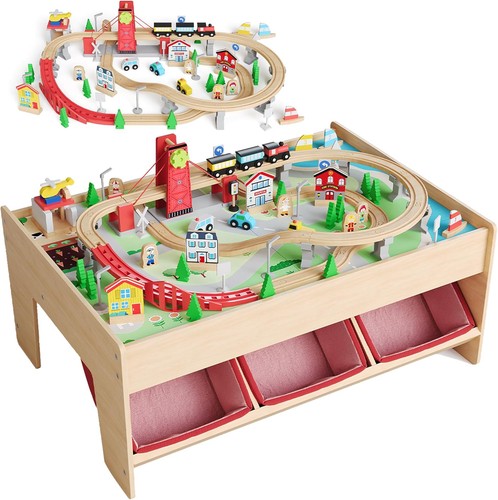 90pcs train table wooden - 90pcs,