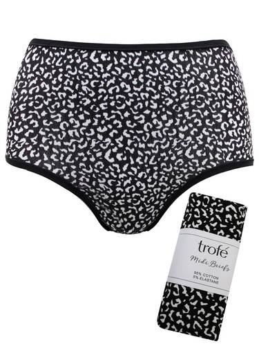 Trofe black animal print - trofe, midi