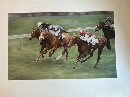 Horse racing print sharp - horse,