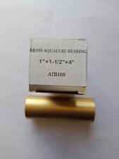 Marine Cutlass Bearing Brass Shell, 1" x 1.5" x 4" Aqualube Cutless