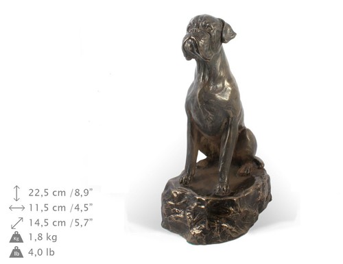 Boxer wood statue bronze - boxer,,