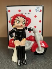 NEW OFFICIAL BETTY BOOP BIKER CRUET SET SALT & PEPPER MAGNETIC NEW BOXED 20160