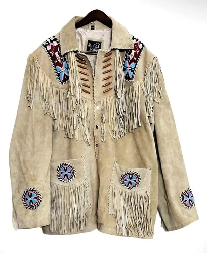 Western suede leather jacket - leather,