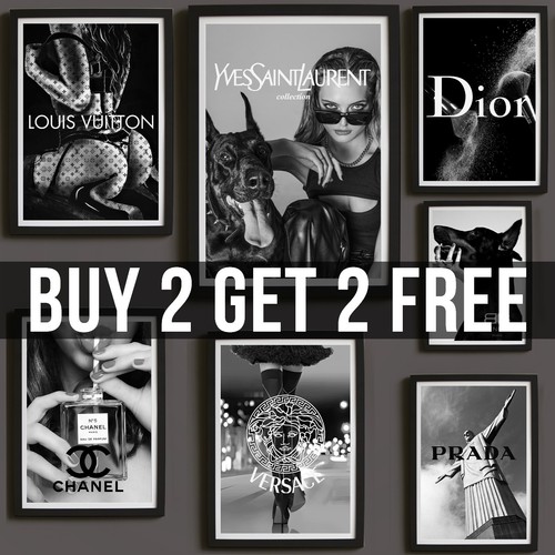 Fashion wall art black - fashion, and