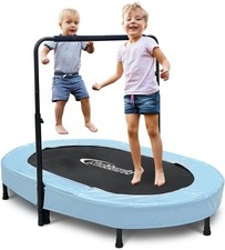 Nattork Indoor Trampoline for Kids with Adjustable Handle Exercise Trampoline F