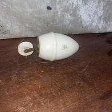 VINTAGE FRENCH WHITE CERAMIC RISE AND FALL LIGHT FITTING FOR A CEILING LIGHT 