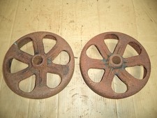 Cast Iron Wheel's pair 10.5" Barrow Sack truck trolley cart  pair wheel