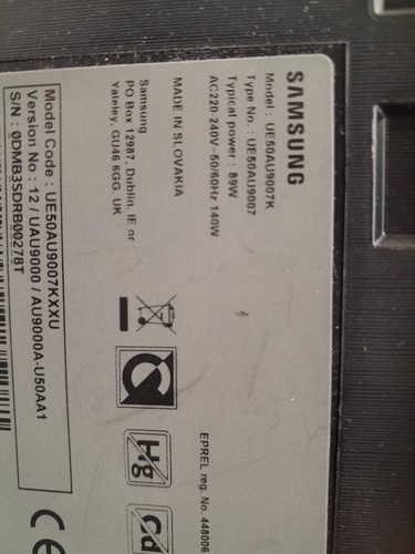 Samsung ue50au9007 power - samsung,