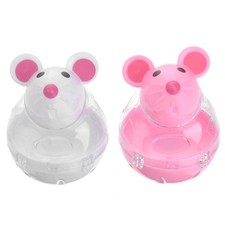 2 Pcs Temptation Cat Treats Mouse Shaped Feeder Pet Training Toy Rewarding