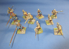 28mm  10 FEUDAL EARLY MEDIEVAL INFANTRY SCENIC BASED TABLE TOP READY  SET 03