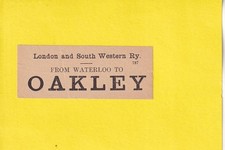 OAKLEY - RAILWAY LUGGAGE LABEL - LONDON & SOUTH WESTERN RLY.