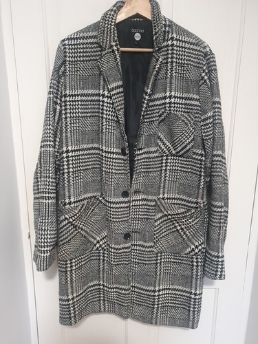 Mens dogtooth overcoat large - overcoat,