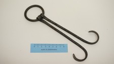 Roman to medieval double pot hooks and suspension ring 10" 250mm