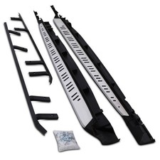 SILVER & BLACK ALUMINIUM SIDE