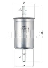 Fuel filter In-Line Filter KL