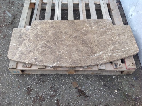 Emperador marble fire hearth