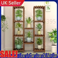Tall Wooden Plant Stand Indoor Rustic Display Planter Shelf Flower Rack Bedroom
