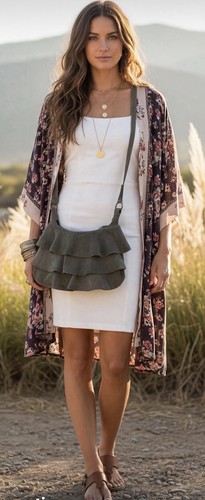 Anabaglish gray suede ruffled - gray,