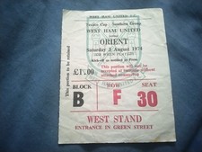 WEST HAM UTD  v  LEYTON ORIENT