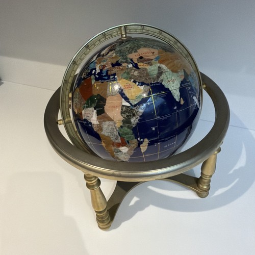 Gemstone world globe - gemstone,