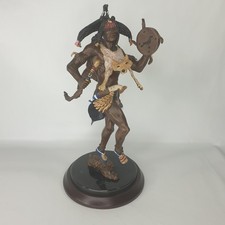 Franklin Mint Spirit Of The Blackbird Bronze Statue Native American Indian 