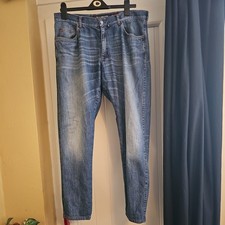 Paul Shark Mens Red Rivet Cotton Denim Slim Jeans Pants Size 34w 32l 2
