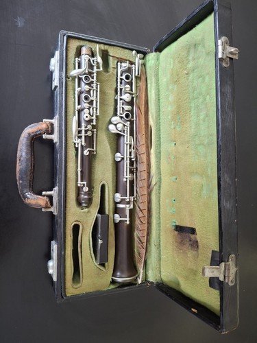 Vintage oboe with case would - vintage,