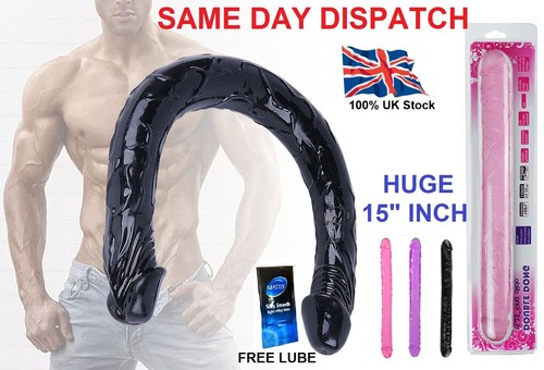 Double ended dildo flexible - 15"double,