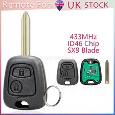 for 2004 2005 2006 2007 2008 2009 Citroen Xsara Picasso Remote Key Fob 2B 433MHz