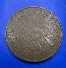 1952 New Zealand King George VI 1d 1 Penny in circulated condition 