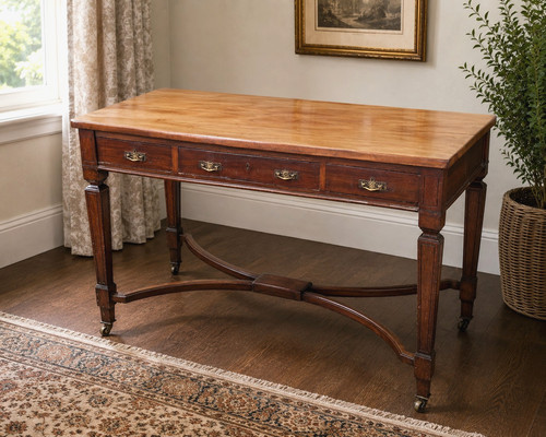 Antique mahogany library - antique, table