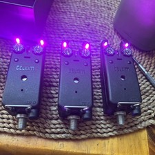 3 x Delkim Txi-D Bite Alarms with Receiver purples mint
